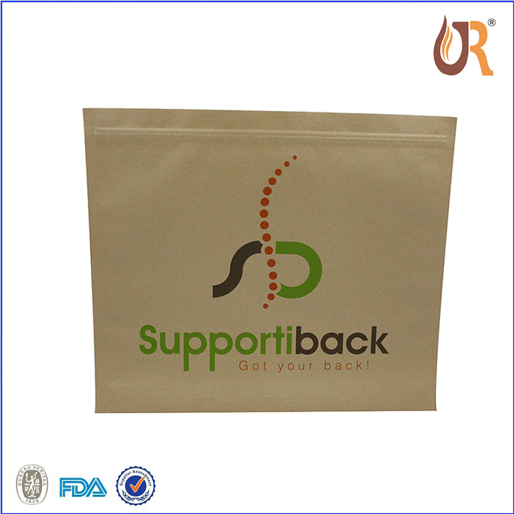 Flat Kraft Paper Bag With Zipper
