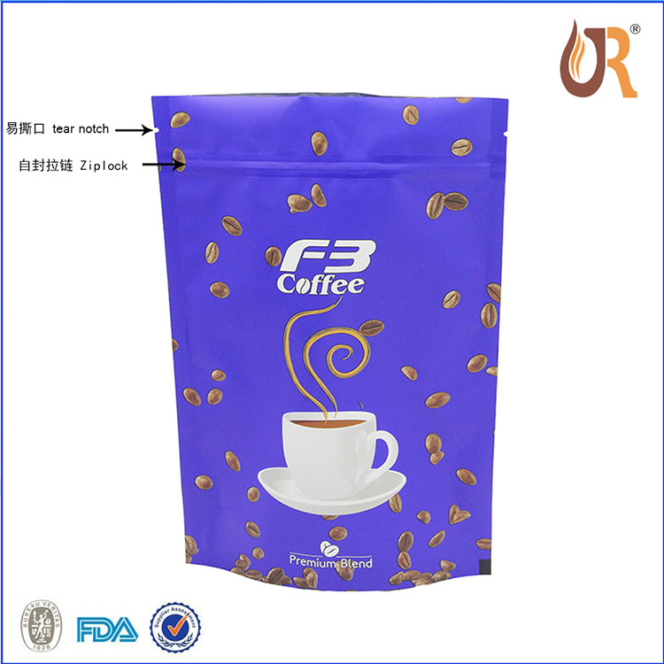 Stand Up Zipper Coffee Bag